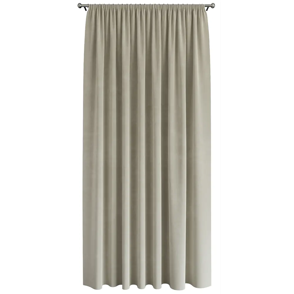 Штора Miamoza Silky бархатная бежевая 200x280 см на ленте 89427084 STLM-1584065 - Вид №4