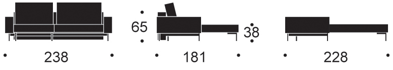 Диван Bragi с двумя мягкими подлокотниками, светло-серый Innovation Living BRAGI217 - Вид №10