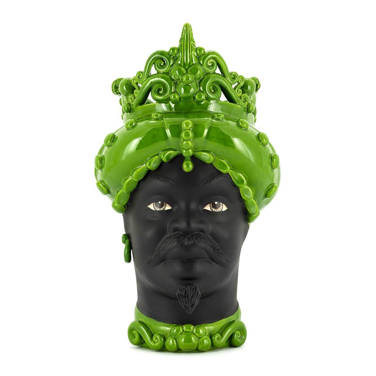 201142-70 ABHIKA ВАЗА MORO MAN MED. МАТ H45 GREEN  - Вид №2