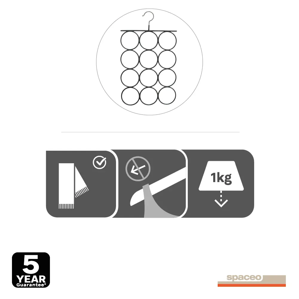 Вешалка для шарфов SPACEO - стильное решение для организации аксессуаров 82680703 STLM-0033956 - Вид №7