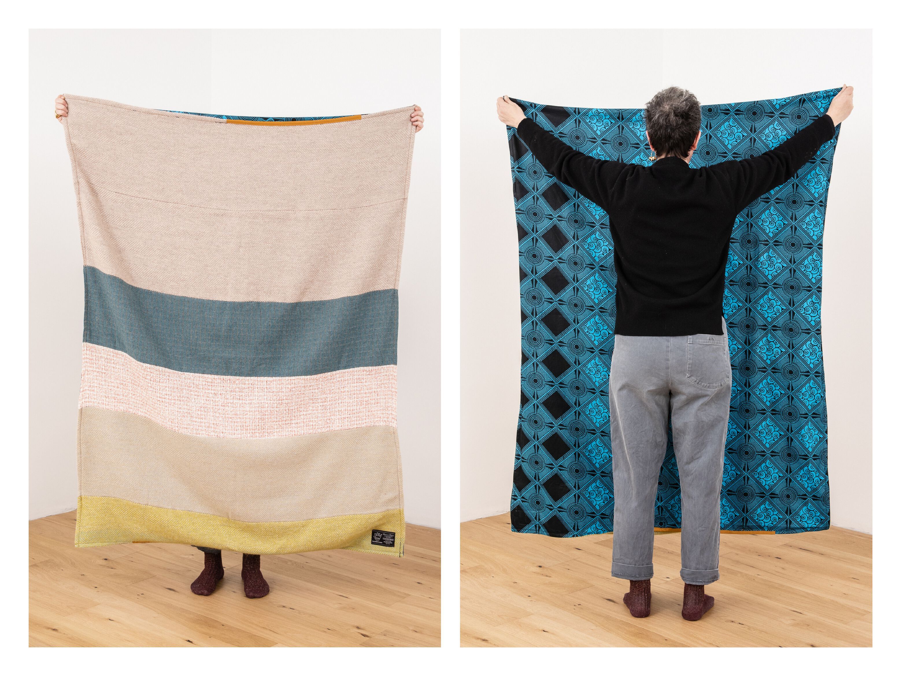 Двусторонний плед из шерсти и хлопка isOnAir 50 повторов ARCH-00045882 - Вид №1