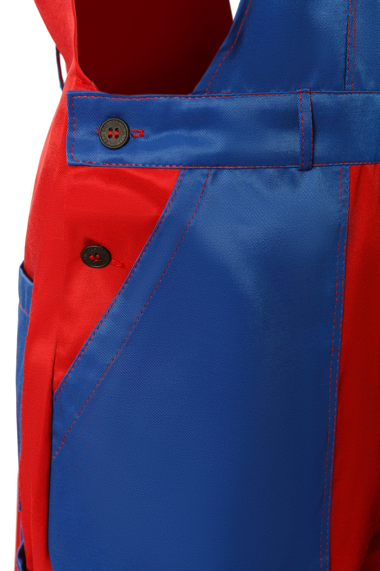 61633 Костюм "Мастер" с лимонной полосой красно-васильковый  Летняя спецодежда  размер 60-62/170-176  - Вид №5