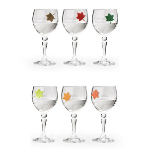 QL10104-MX Набор маркеров для бокалов leaf my glass, 6 шт. Qualy