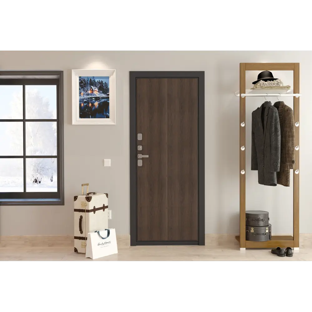 Дверь входная металлическая Термо 88x205 см правая калаб темное дерево DOORHAN STLM-2014759 - Вид №5