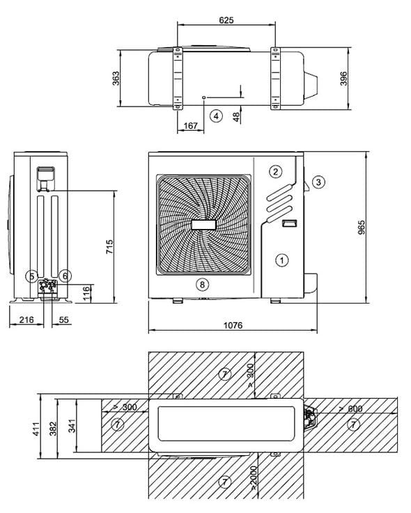 Инверторный тепловой насос со встроенным накопителем Rossato S.p.A воздушный инвертор ARCH-00069437 - Вид №3