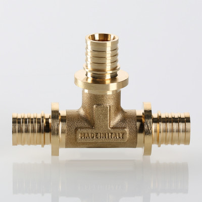 VTm.431.BG.251616 Фитинг аксиальный универсальный – тройник надвижной Valtec 25 (3,5) мм х 16 (2,2) мм х 16 (2,2) мм  - Вид №4