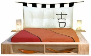 Cinius Двуспальная контейнерная кровать из дерева татами