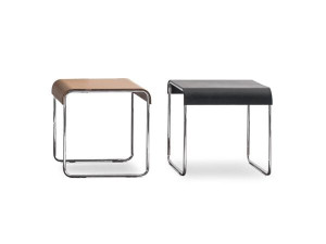 Высокий кожаный журнальный столик