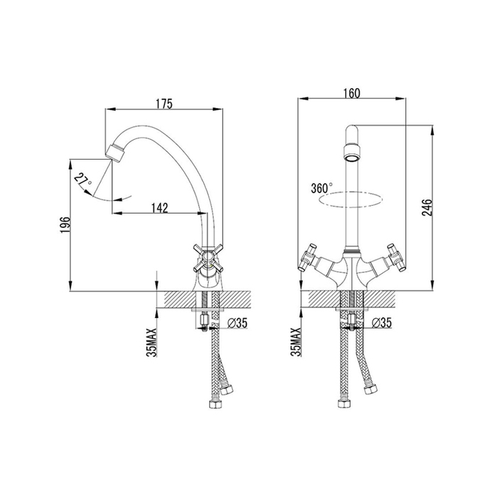 ONTSB00M05 Milardo Ontario Смеситель для кухни Ontario Россия - Вид №7