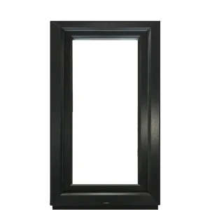 Пластиковое окно ПВХ Deceuninck одностворчатое 1200x600 мм (ВхШ) двухкамерный стеклопакет белый/антрацит