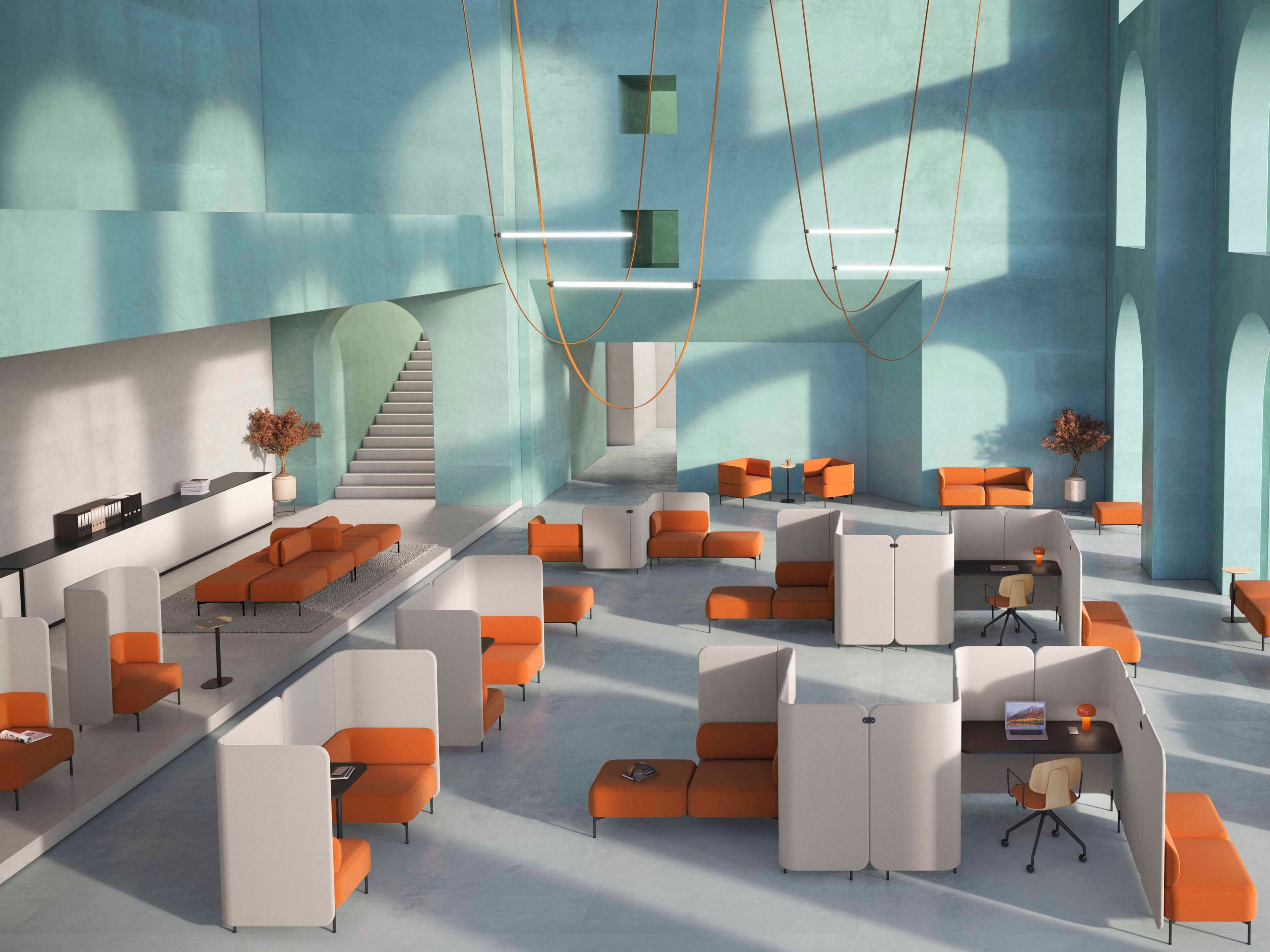 Модульная скамья из ткани SITLOSOPHY® Berirama ARCH-00033780 - Вид №6