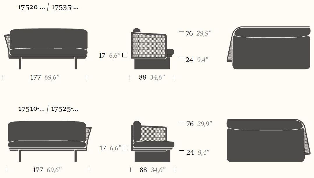 Kettal Садовый диван из модульной ткани Mesh sun-id-1500073 - Вид №7