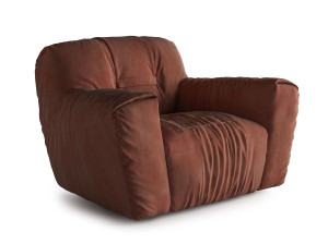 Кожаное вращающееся кресло