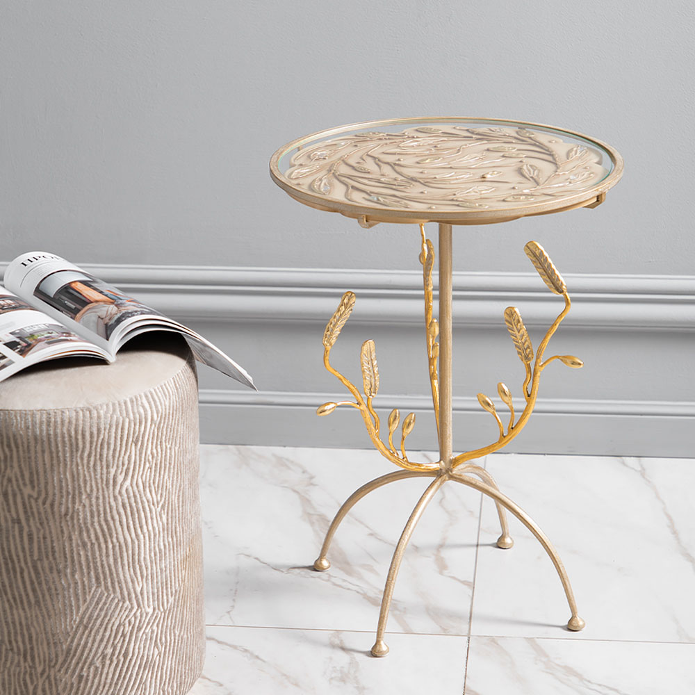19088 Столик декоративный Oliva Branch Айвори BOGACHO 4627196596726