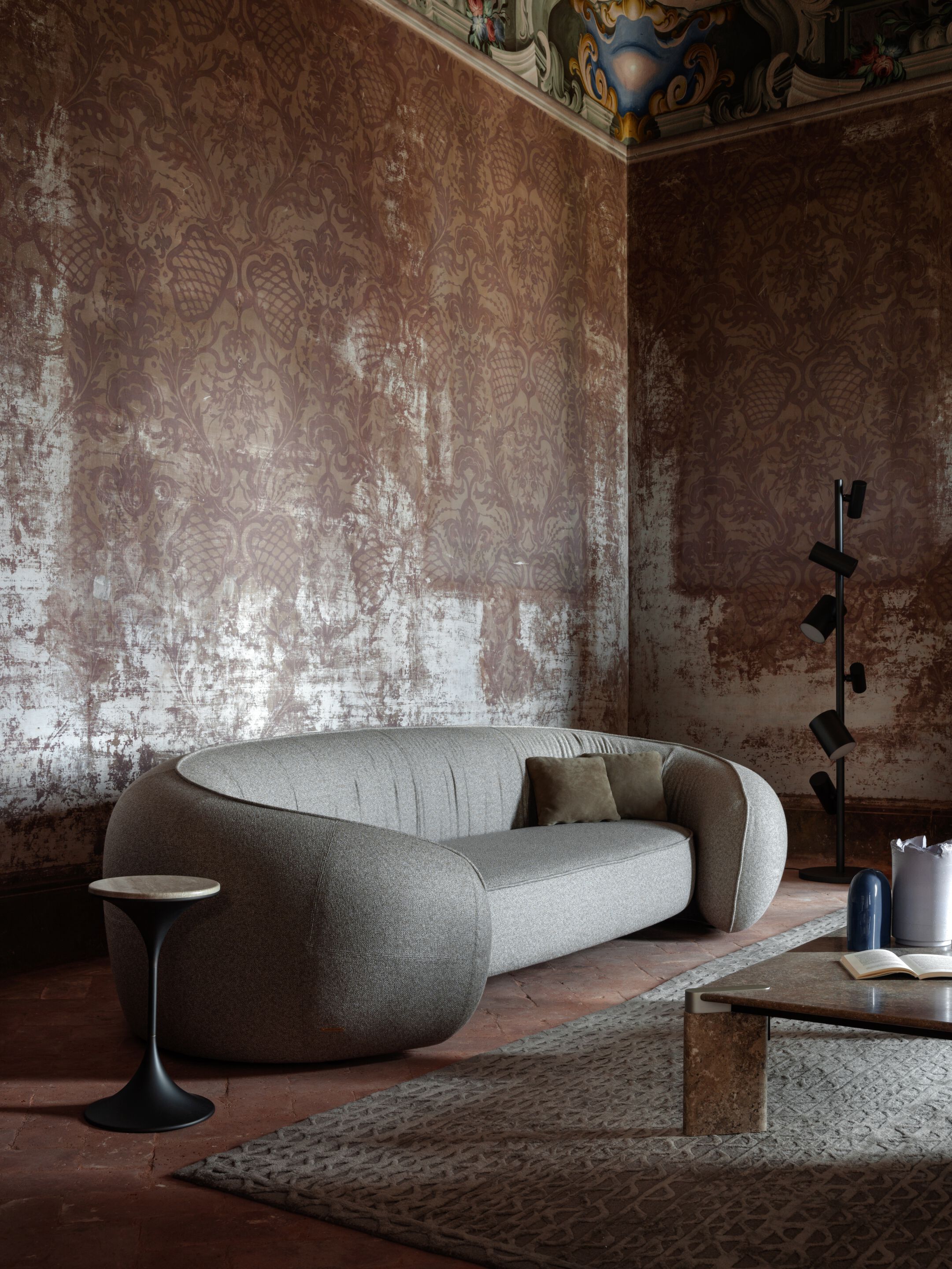 3-местный кожаный изогнутый диван GHIDINI1961 BRIDGE ARCH-00138523 - Вид №1