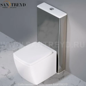 C301251 Компакт унитаз с бачком Хромированный A. e T. Italia WALL Италия