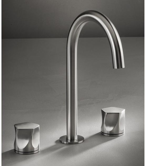 MGS Смеситель для раковины, устанавливаемый на столешницу, из нержавеющей стали, с отдельными розетками Penta sun-id-1407488 - Вид №1