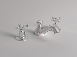 Смеситель для раковины с 3 отверстиями для пола с автоматическим сливом