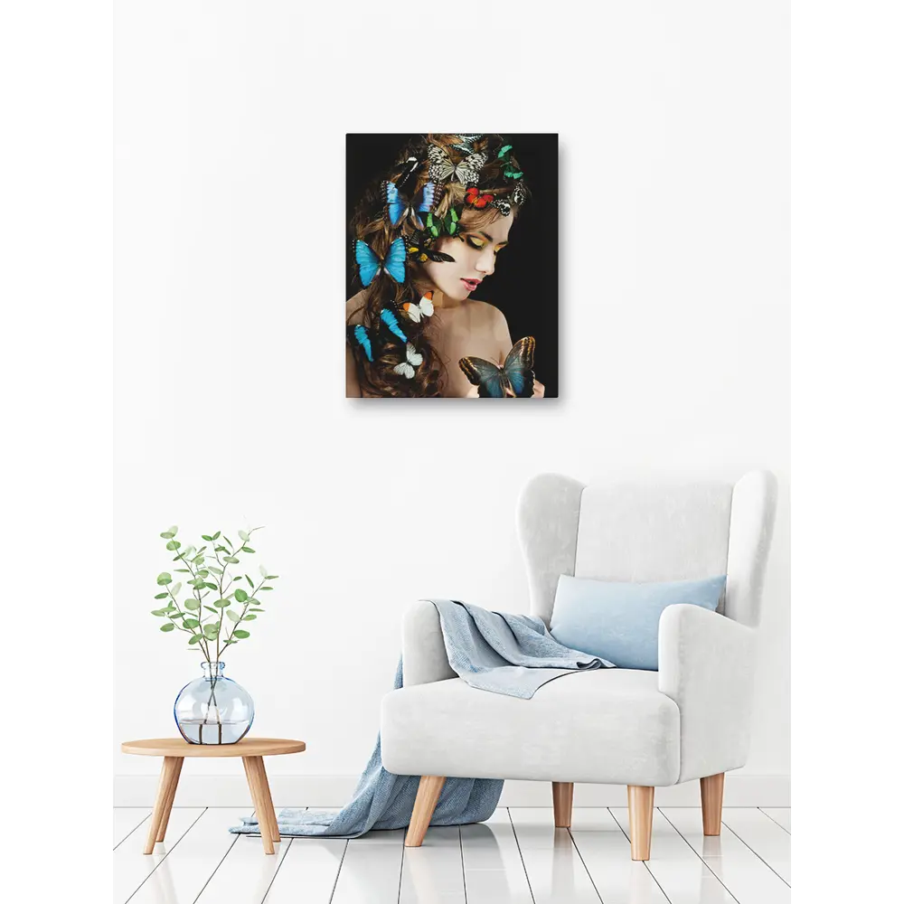 Картина на стекле Модель и бабочки AG 40-212 40x50 см 86327680 STLM-2099586 POSTERMARKET  - Вид №5