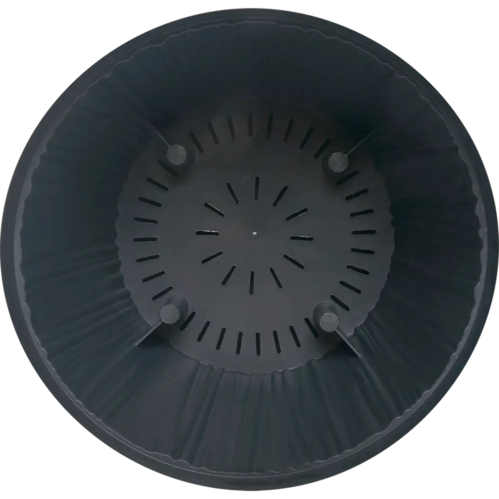 Горшок цветочный Ingreen Barcelona ø24 h21.2 см v6.5 л пластик темно-серый STLM-2192627 - Вид №2