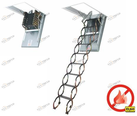 Fakro Металлическая огнеупорная лестница-ножница Scala a forbice sun-id-1400458