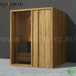 Effegibi YOKU.D60 BI.70200017 Био-сауна с правой дверью. Мощность: 6 кВт макс. Размеры: длина 174 см, ширина 170 см. Отделка: термообработанное дерево