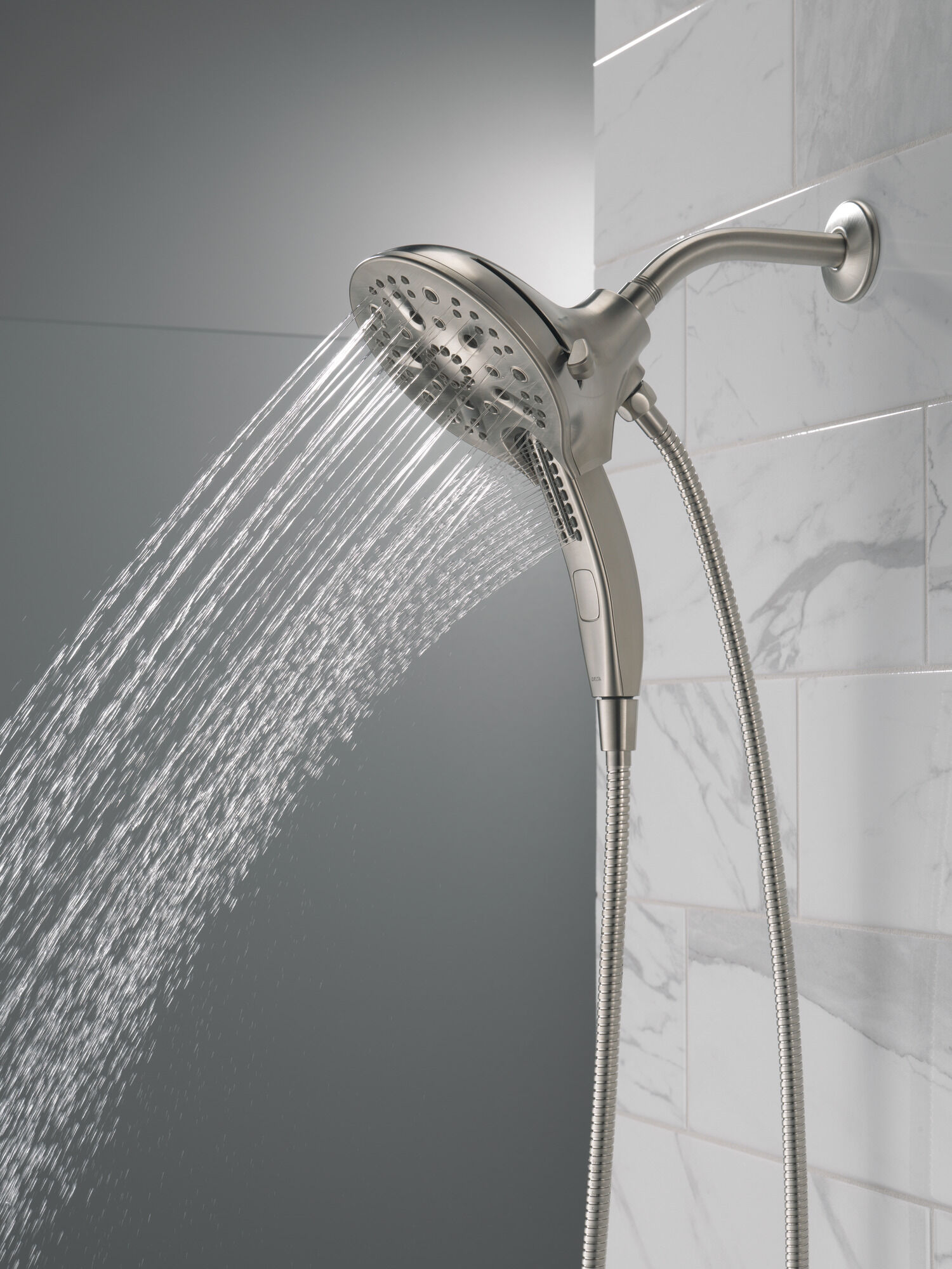 58620-SS25-PK In2ition® H2Okinetic® Душ два в одном с 5 настройками Delta Faucet Universal Showering Нержавеющая сталь  - Вид №20