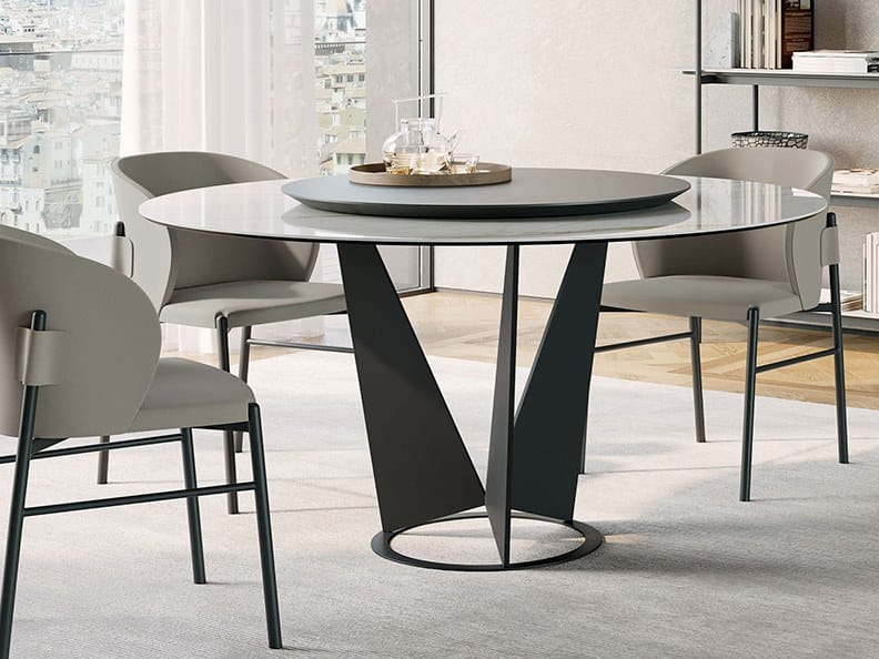 Круглый кухонный стол из керамогранита Dall'Agnese Eiffel ARCH-00064566