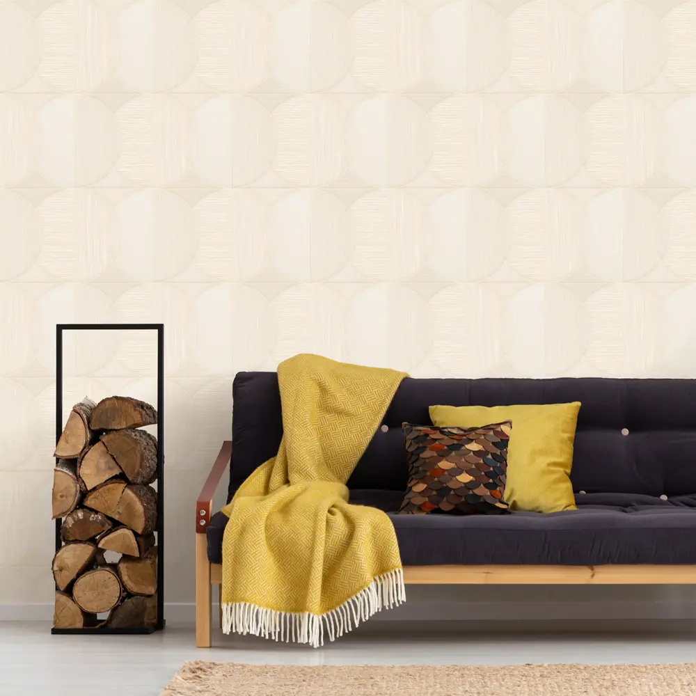 Обои флизелиновые Vog Collection Круг бежевые 1.06 м 90027-12 STLM-2180421 - Вид №2