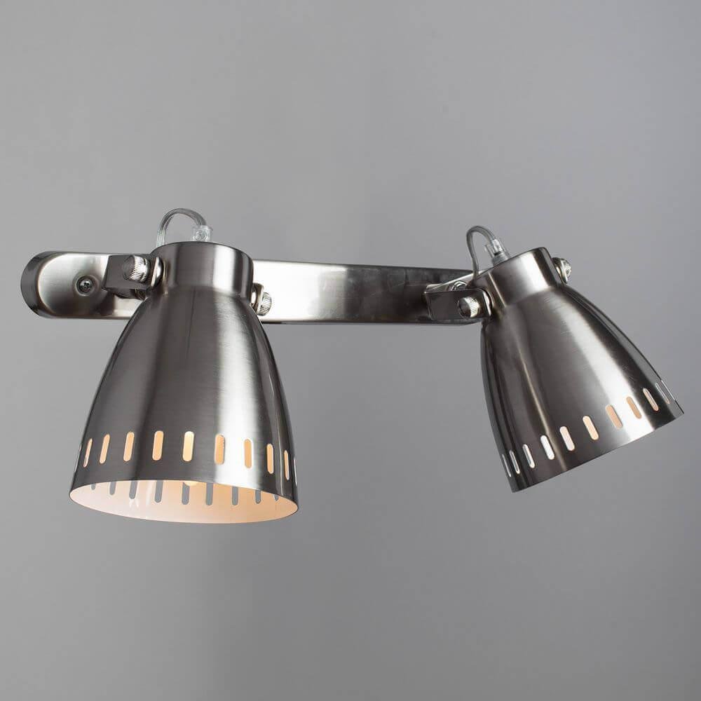 Спот настенный на 2 лампы серебристый Arte Lamp A2214AP-2SS ARTE LAMP 46 SILVER 00-3926268 Серебро  - Вид №1
