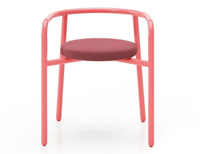 Стальной садовый стул с подлокотниками