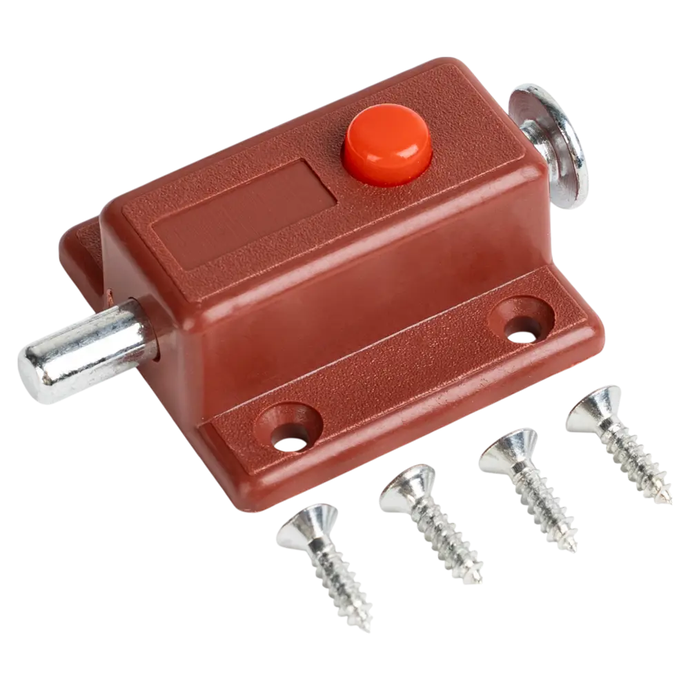 Задвижка мебельная Edson 35 мм пластик коричневый Santreyd STLM-2024604 - Вид №1