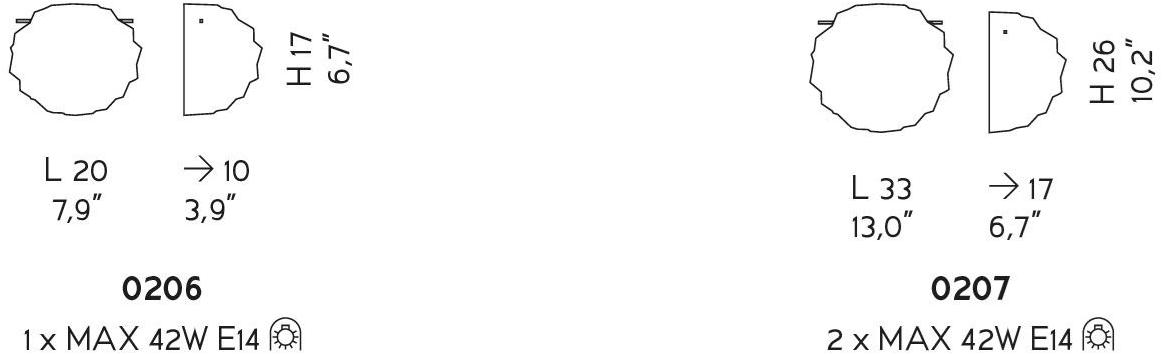 Sylcom Настенный светильник из стекла Emisphera 0206/0207 - Вид №2