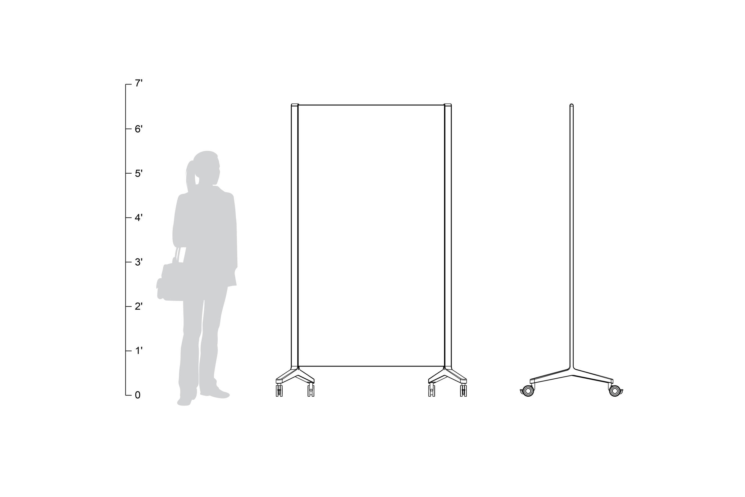 FSRT466 Мобильные стеклянные панели Jot с рамами с порошковым покрытием белой текстуры и ультра-белым диамалитовым стеклом с магнитной прослойкой и стандартной отделкой.  Forms-surfaces 