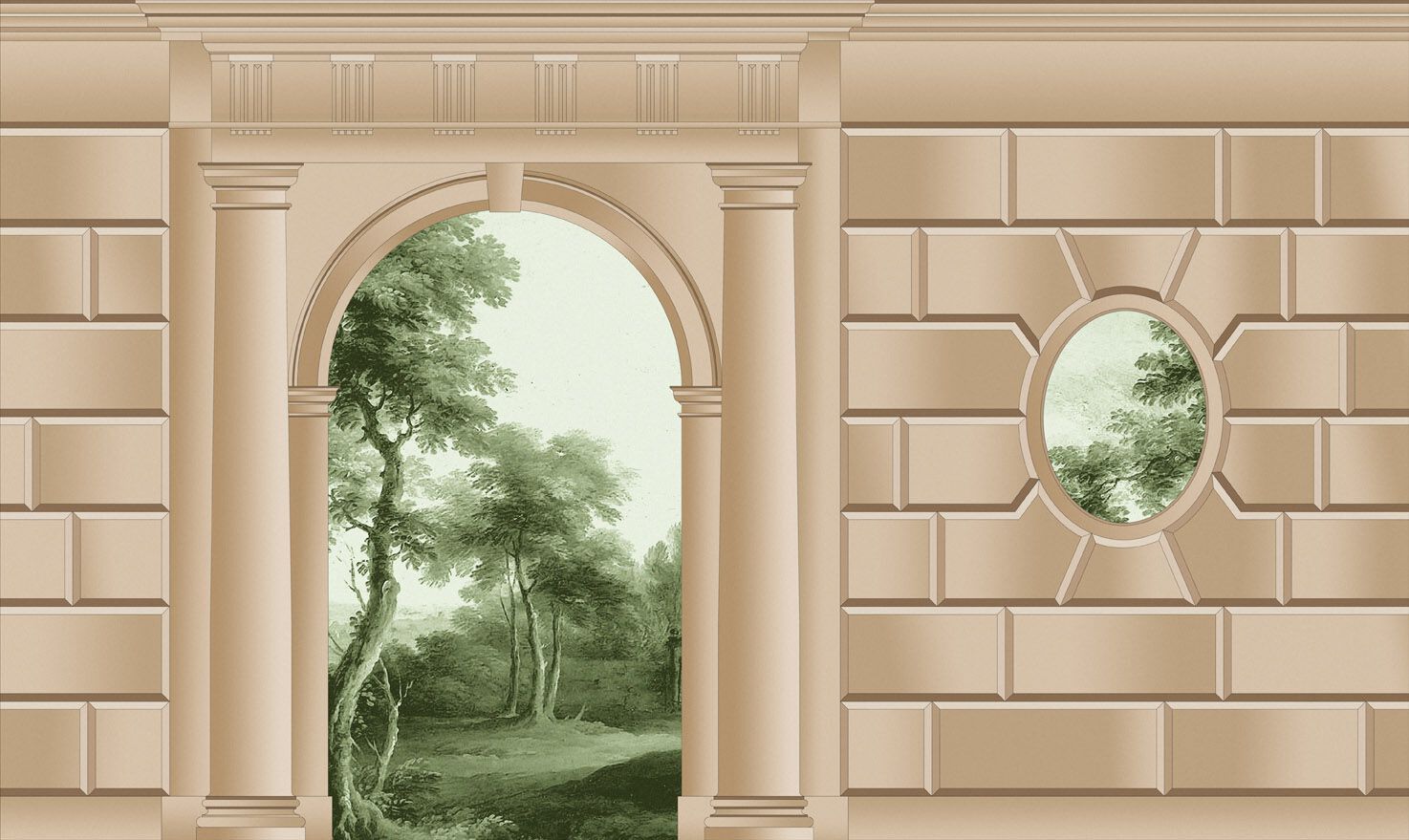 Обои с рисунком Jannelli&Volpi CAMERA CON VISTA 1 ARCH-00072071 - Вид №2