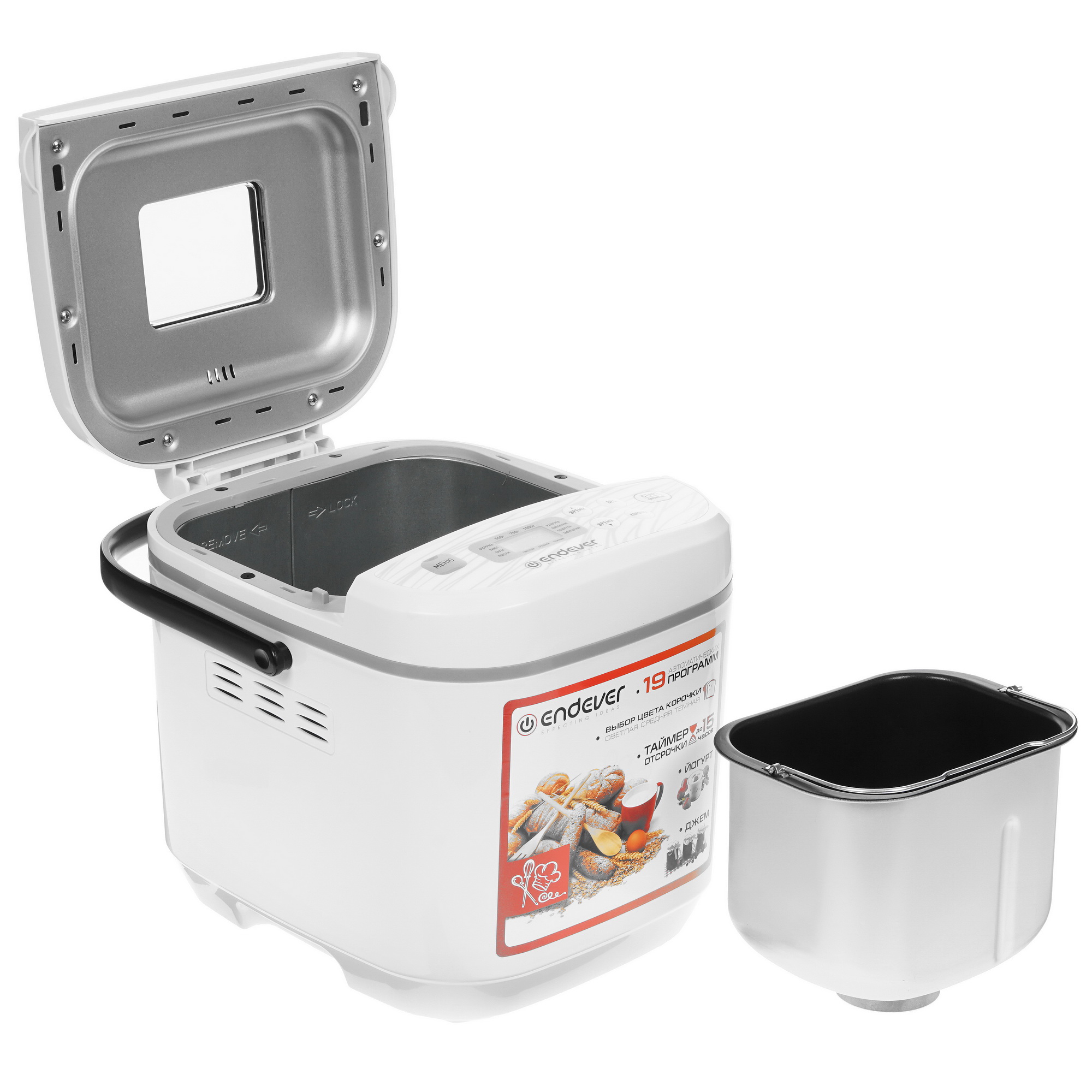 1170977 Хлебопечь Endever Skyline MB-61 белый STDN-0006406 - Вид №4