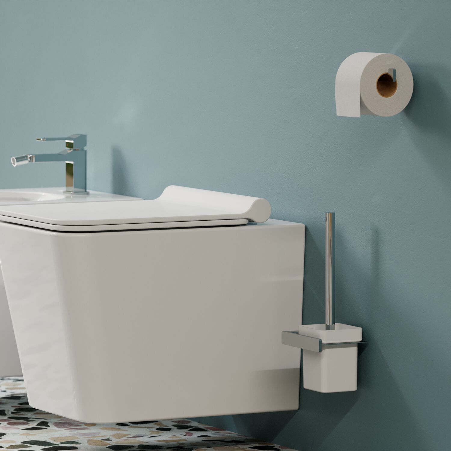 Туалетная щетка из матового стекла и латуни OMNIRES Nelson ARCH-00057483 - Вид №2