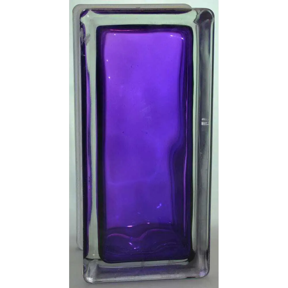 Стеклоблок Vitrablock Волна окрашенный внутри половинка цвет аметист STLM-2179390