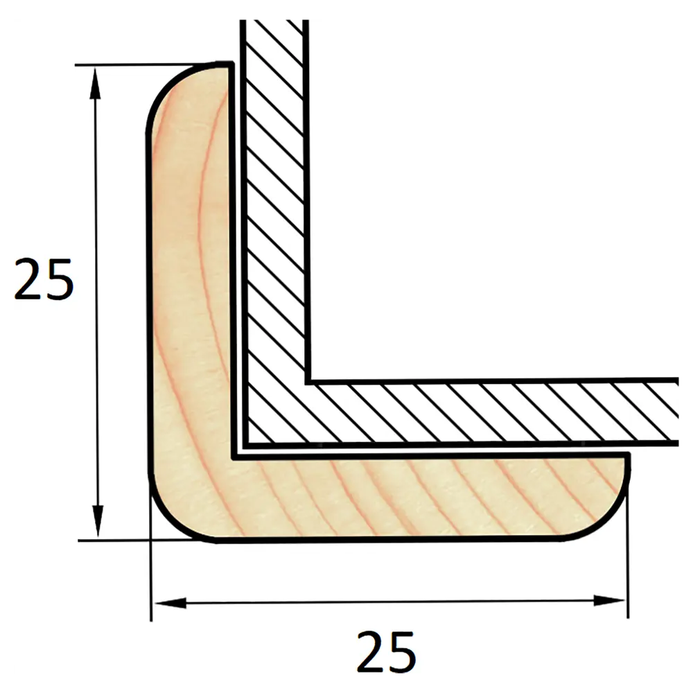 Santreyd Угловой профиль из осины для безупречной отделки стен 81966972 STLM-0015935 - Вид №1