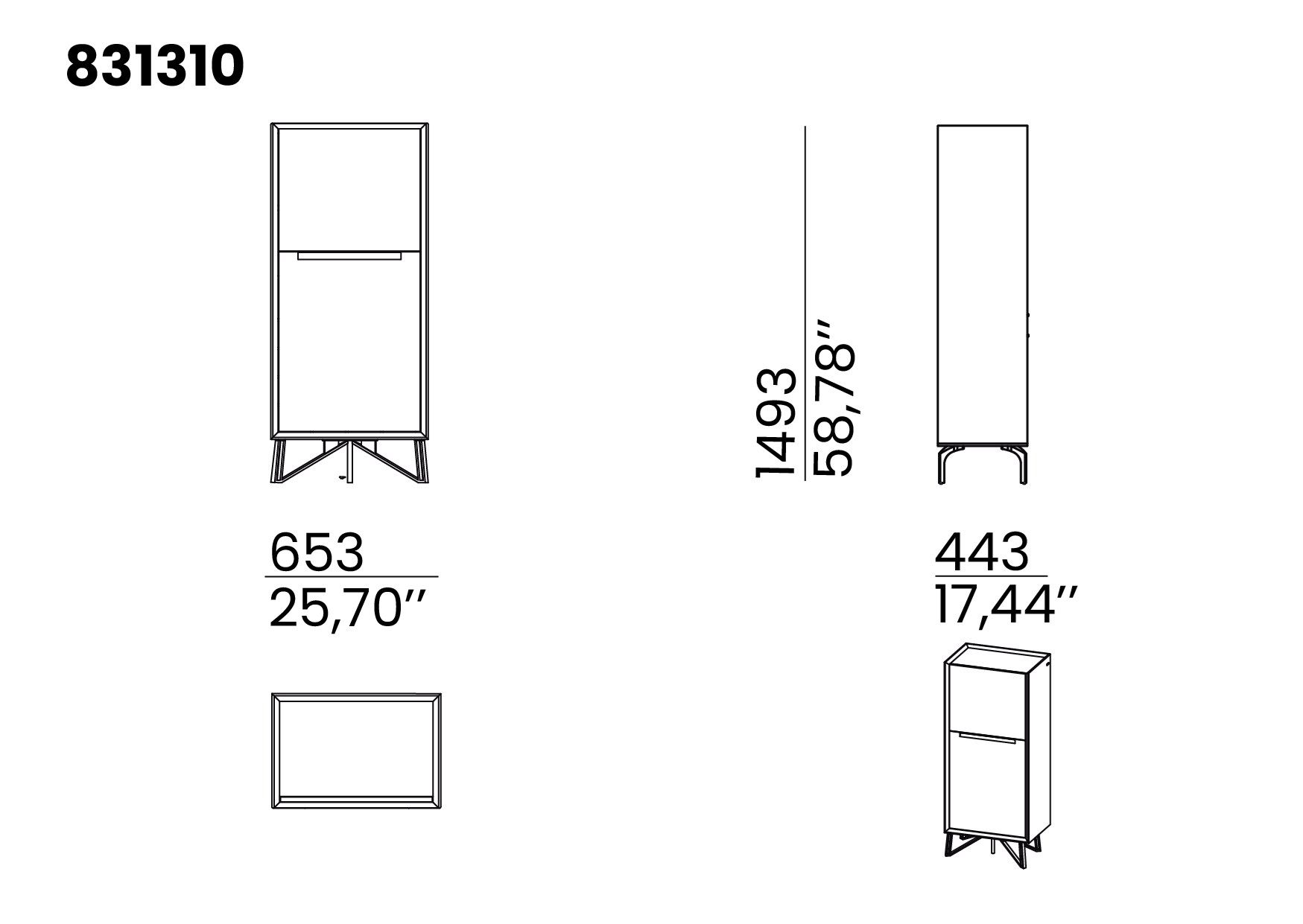 Деревянный барный шкаф animovel Тайга ARCH-00125538 - Вид №6