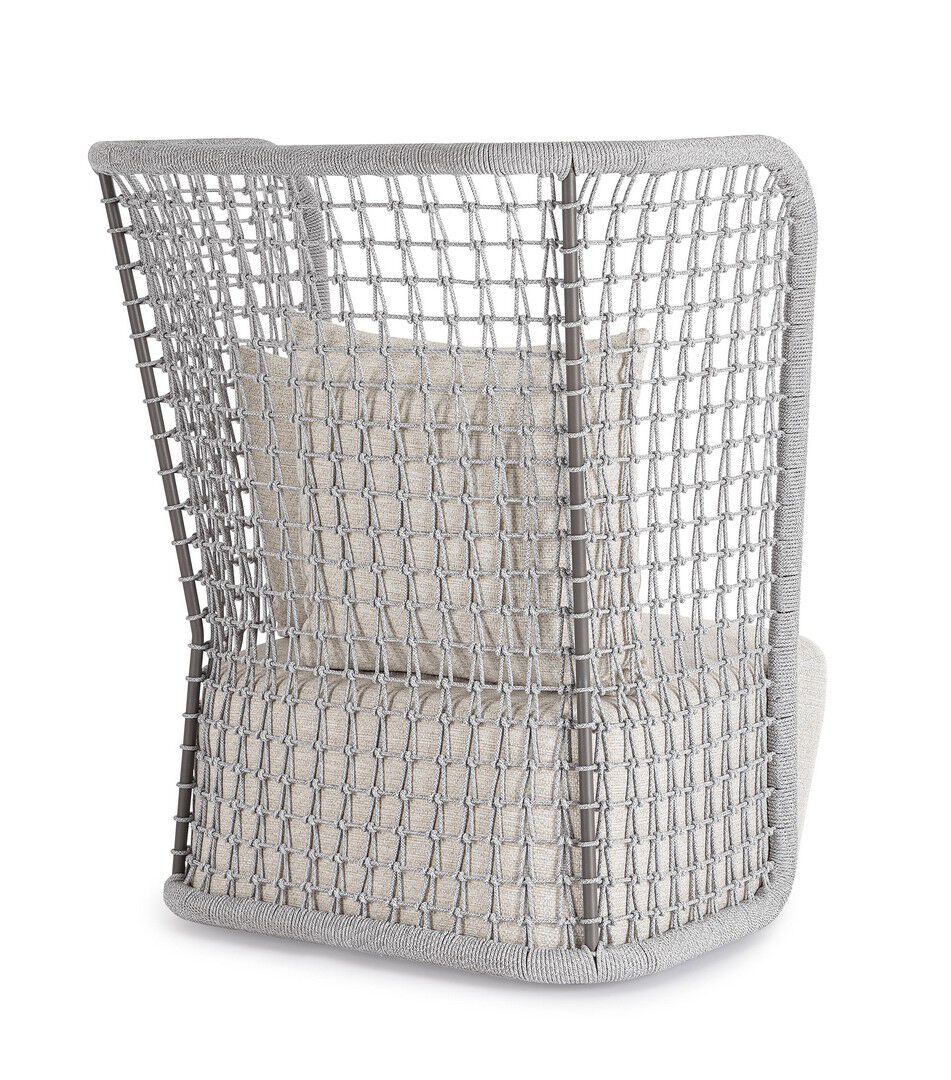 Веревочное и тканевое садовое кресло с высокой спинкой BIZZOTTO Kollar ARCH-00043118 - Вид №11