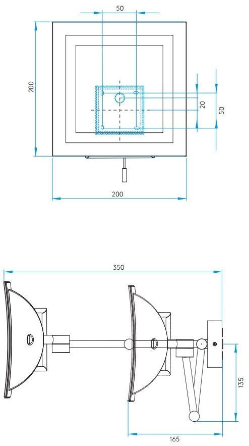 Astro Lighting Настенное увеличительное зеркало со встроенной подсветкой  0355  - Вид №2