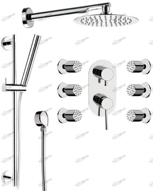 Remer Rubinetterie Смеситель для душа из хромированной латуни с ручным душем Minimal N 93 7 s02 ufm20