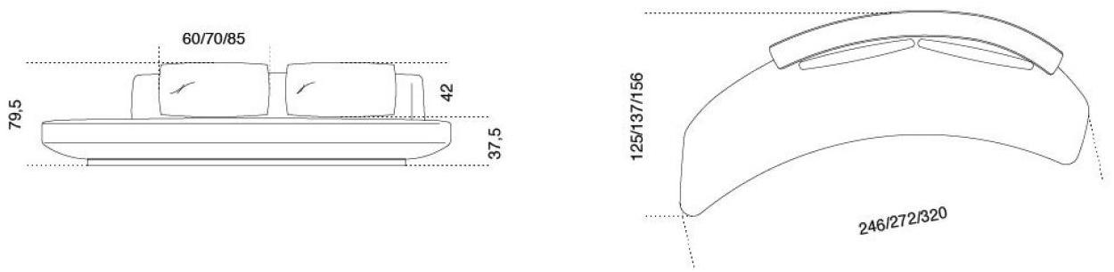 Gallotti&Radice Изогнутый мягкий диван Audrey sun-id-1350539 - Вид №8