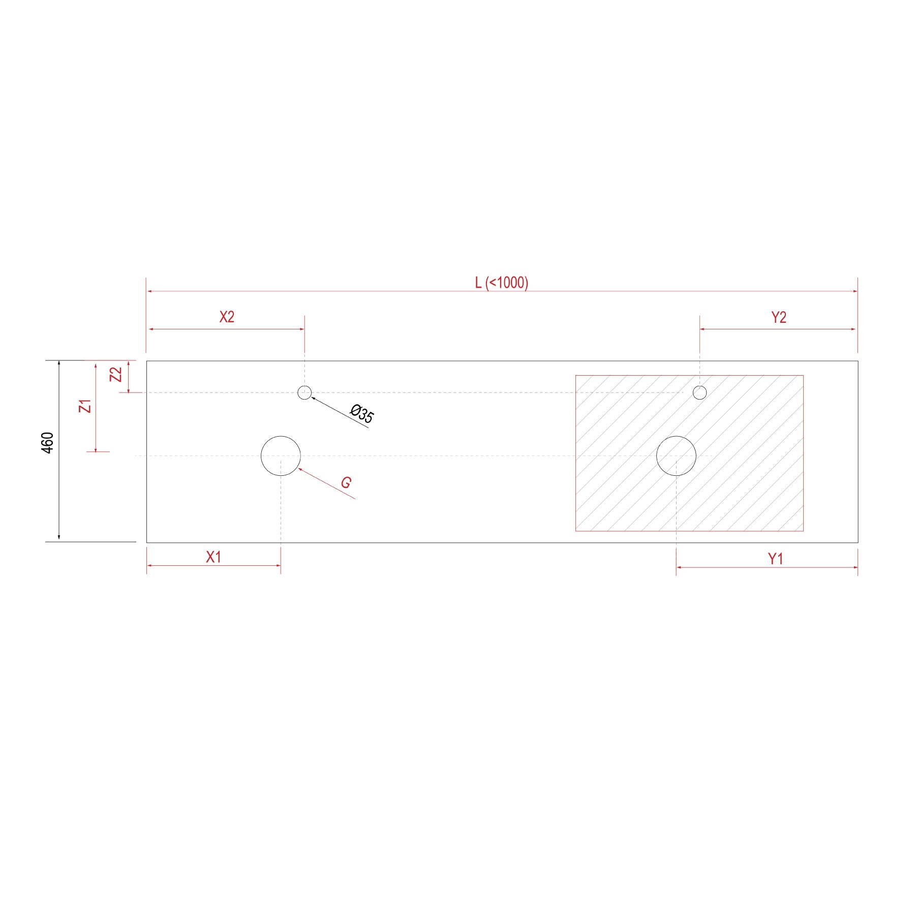 23145 SALGAR Столешница механизированная до 1000 GLOSS WHITE 16 мм Глянцевый белый  - Вид №1