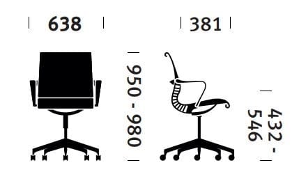 Эргономичный поворотный тканевый офисный стул с подлокотниками Herman Miller Setu ARCH-00086992 - Вид №30