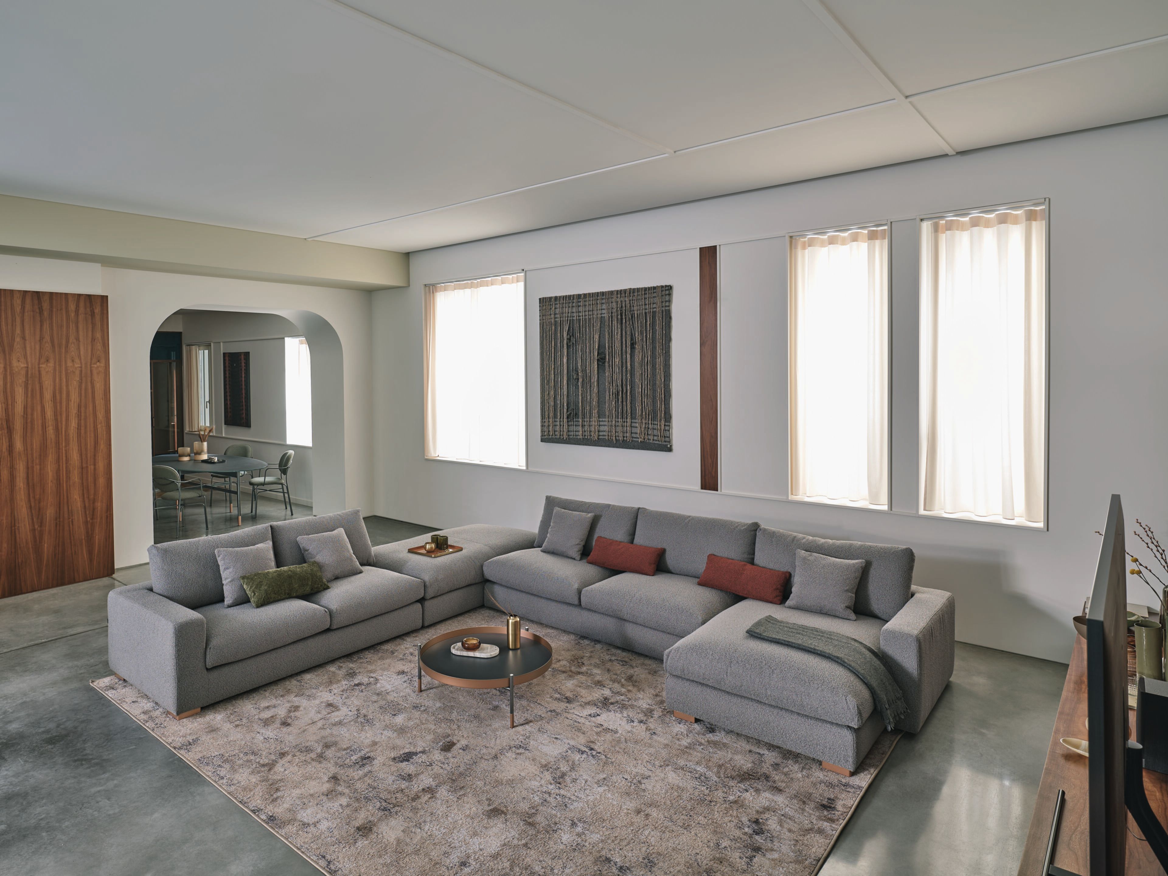 Высокий стальной журнальный столик с столешницей SuperMarmo Bontempi Casa PLANET ARCH-00064703 - Вид №2