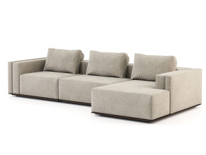 Секционный тканевый диван с полуостровом