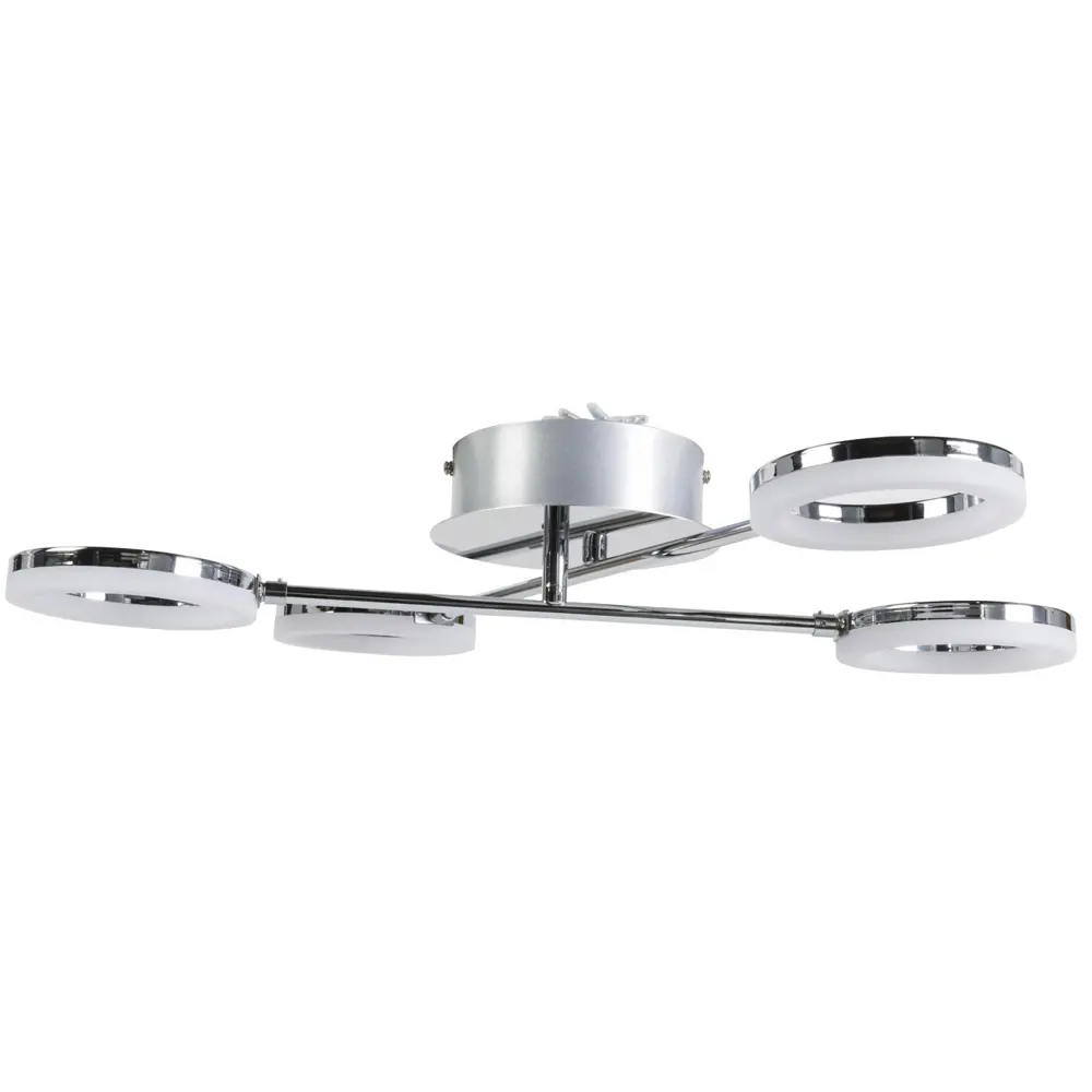 Светильник потолочный светодиодный Inspire «Iring», 8 м2, теплый белый свет, цвет хром 16093310 STLM-2173346  - Вид №1