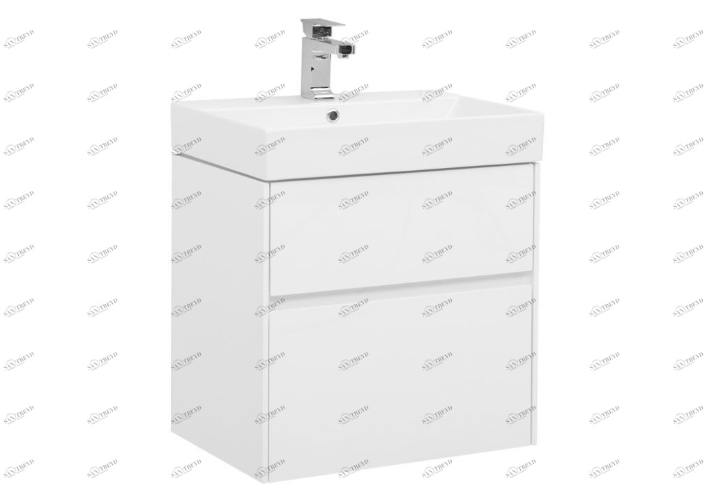 Тумба с раковиной Aquanet Бруклин 60 белый 00203958